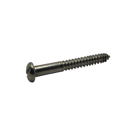 Wood Screw, #9, 1/2 In, Zinc Plated Round Head Phillips Drive